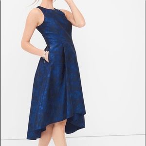 WHBM JACQUARD HIGH-LOW DRESS